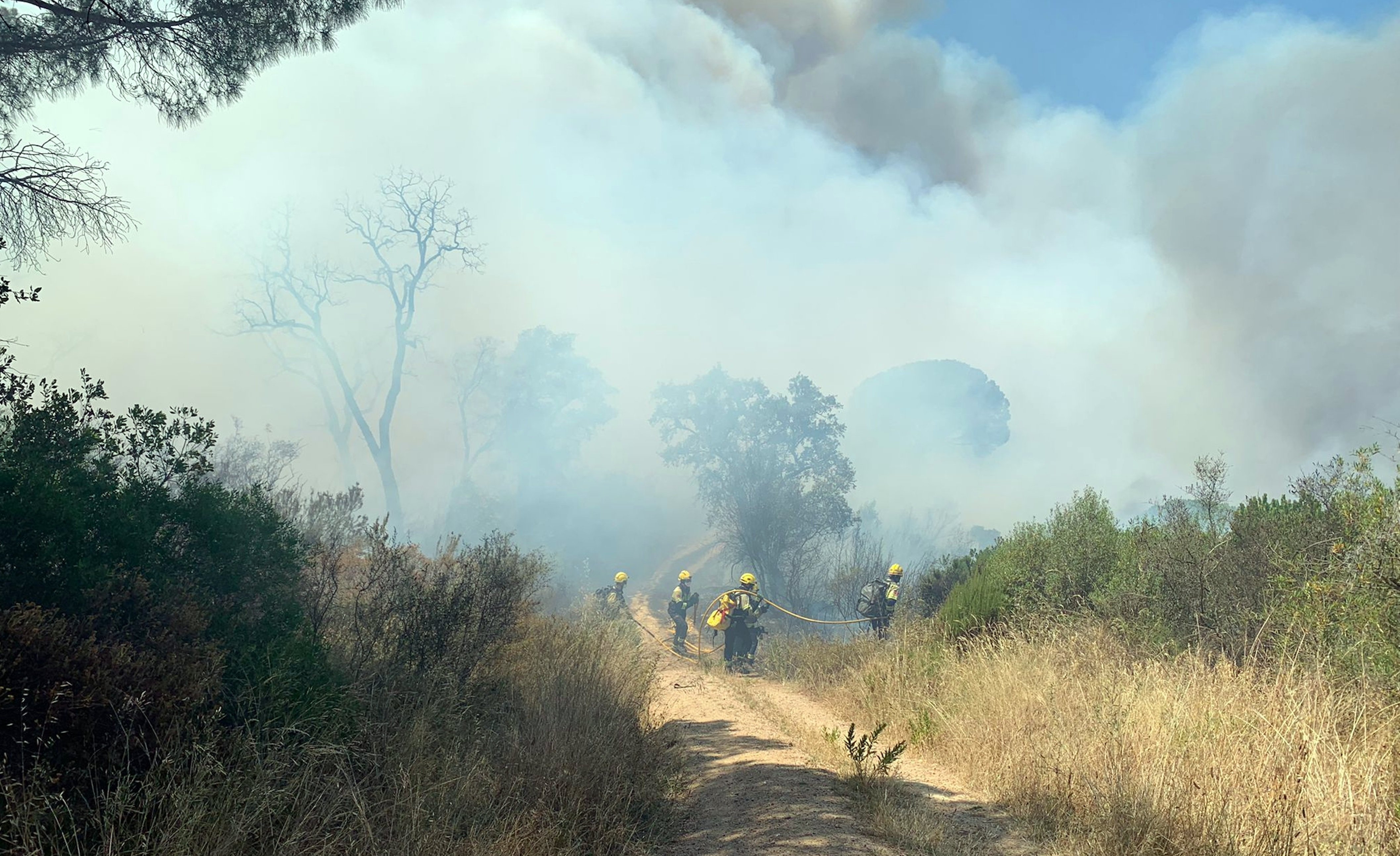 Un incendi entre Castell d'Aro i Santa Cristina d'Aro obliga a evacuar i confinar dues urbanitzacions