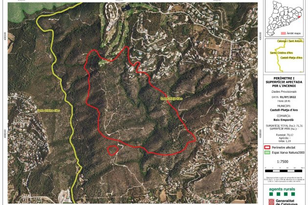 Perimetre Incendi Castell Aro Santa Cristina Aro Agents Rurals