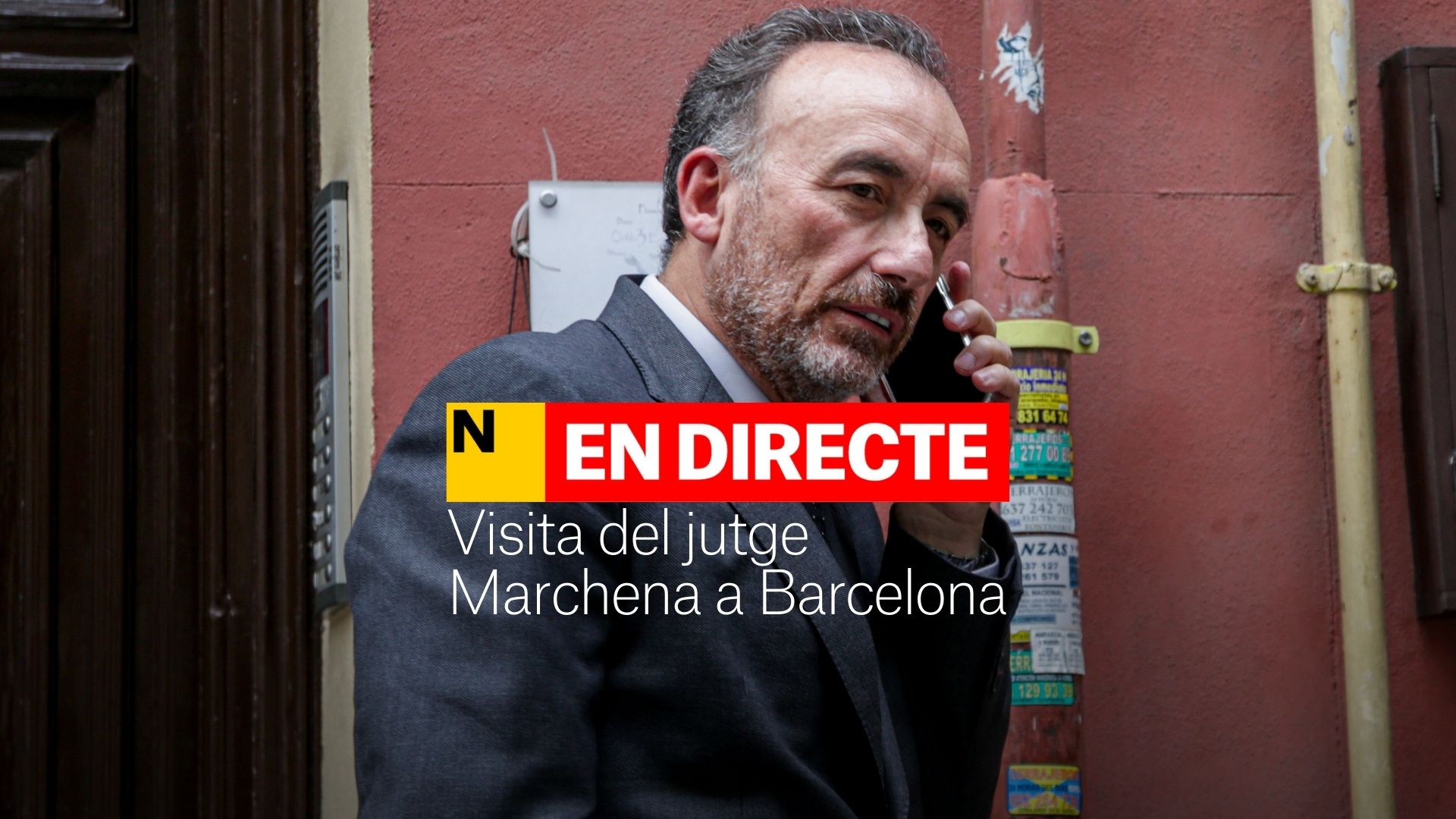 Manifestación en Barcelona por la visita del juez Manuel Marchena, DIRECTO