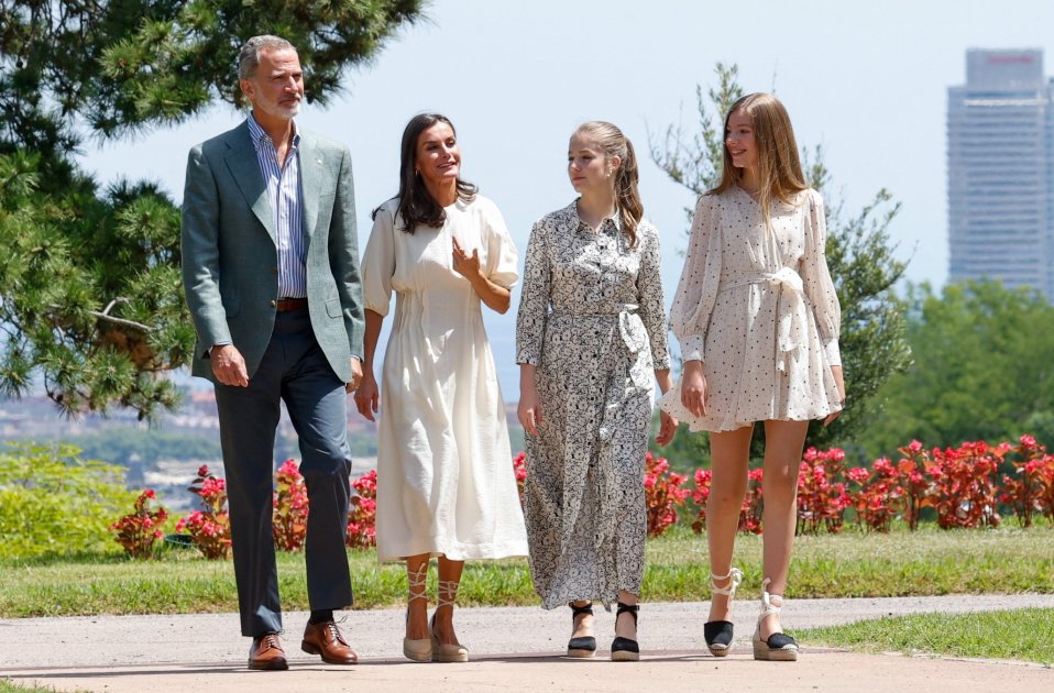 Felipe, Letizia, Leonor y Sofía en Barcelona GTRES