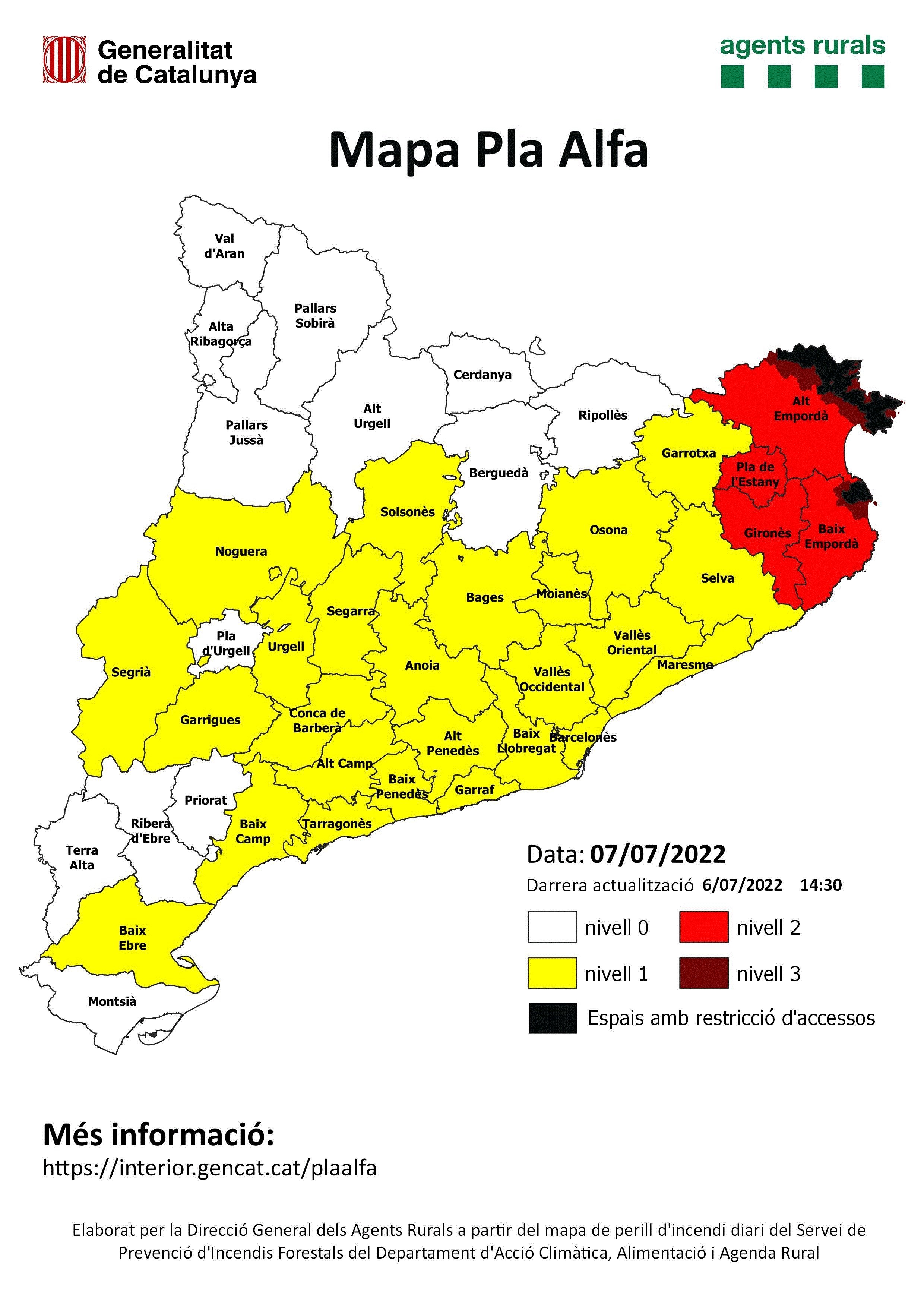 TUIT agents rural pla alfa nivell 3 incendis Foto: Agents Rurals