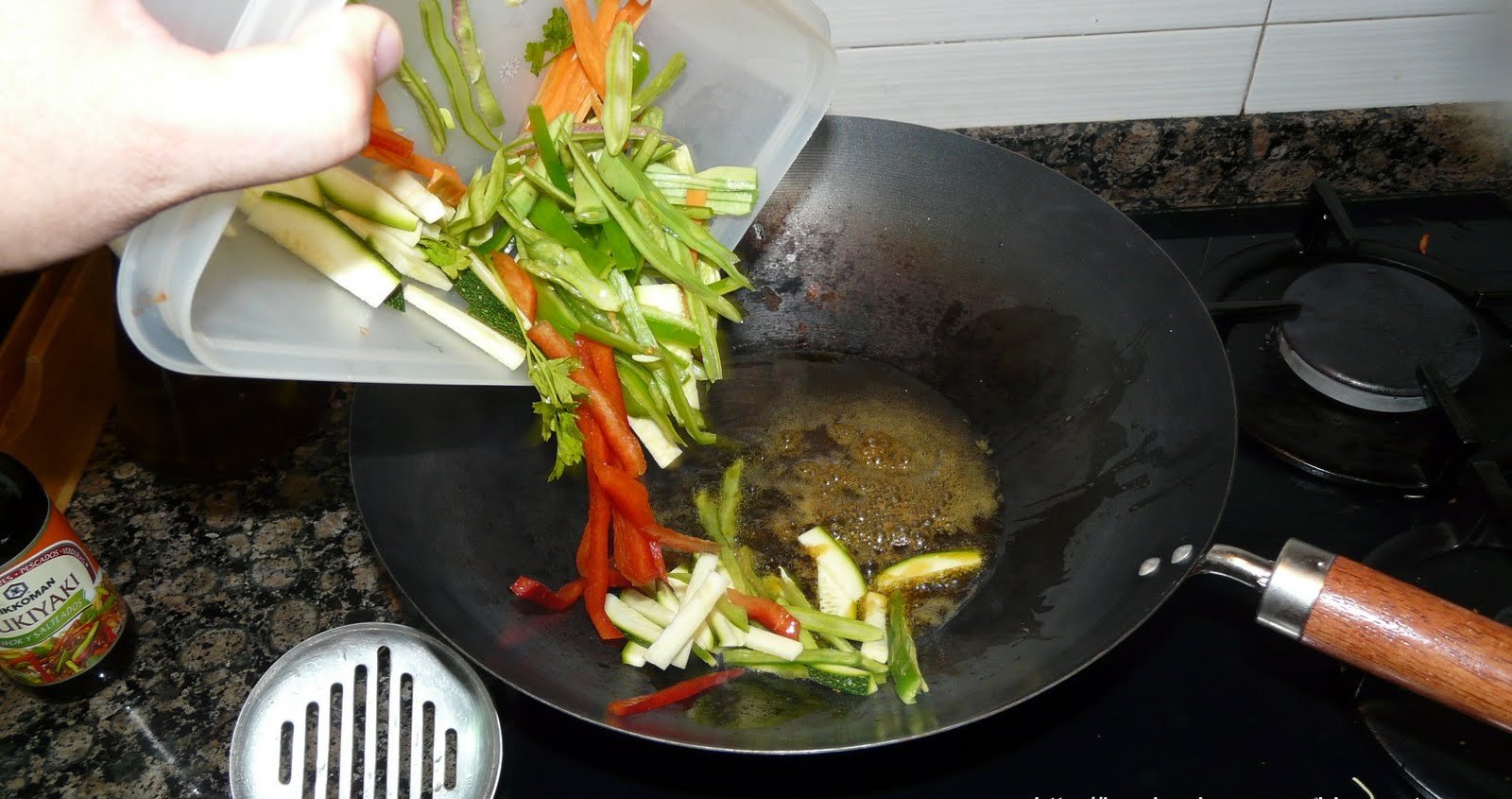 wok fideus xinesos gambes verdures pas20