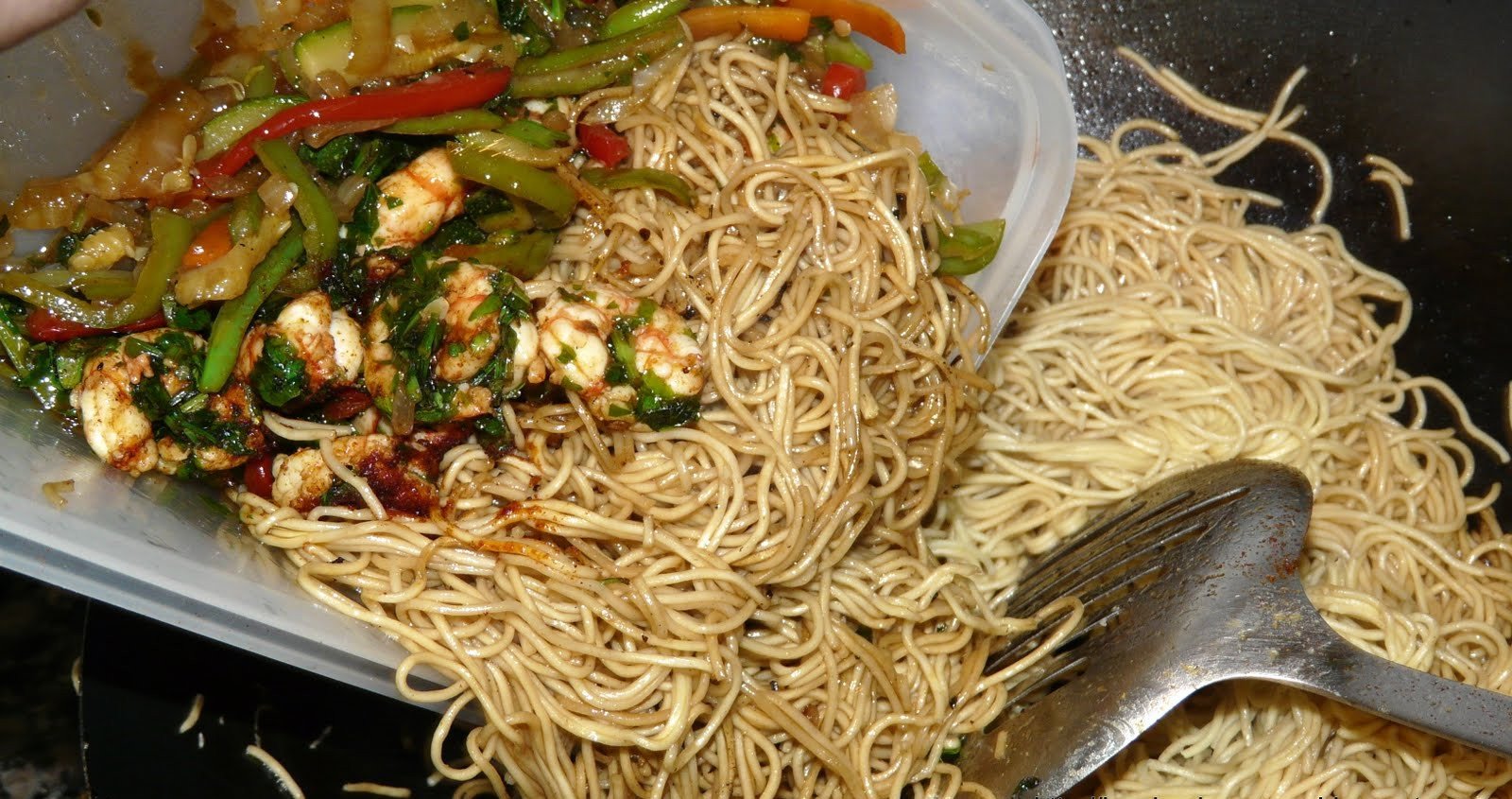 wok fideus xinesos gambes verdures pas34