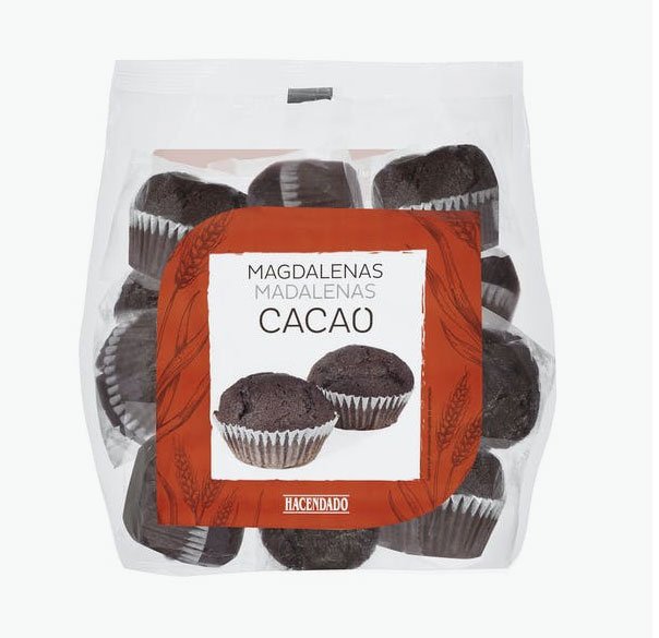 Magdalenas al cacao de Hacendado1 Magdalenas al cacao de Hacendado1