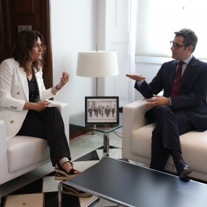 Reunió Laura Vilagrà i Fèlix Bolaños al Palau de la Generalitat Sergi Alcàzar