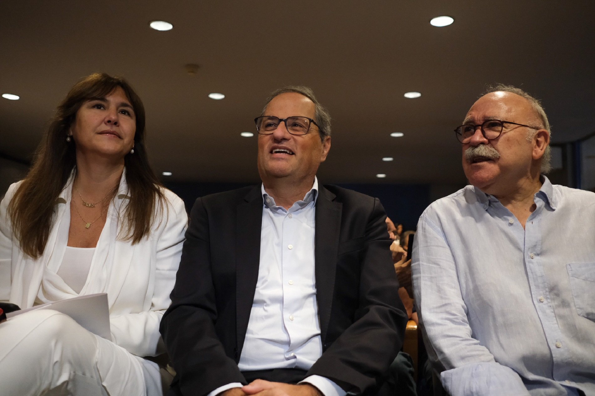 Laura Borras, Quim Torra i Carot Rovira al II Cimera contra la corrupció Carlos Baglietto