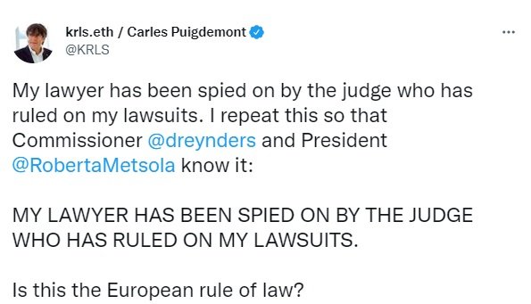 TUIT carles puigdemont