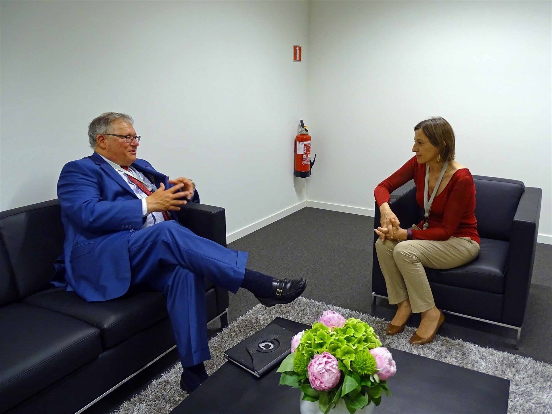 Forcadell se reúne con el presidente de la Asamblea Nacional de Quebec