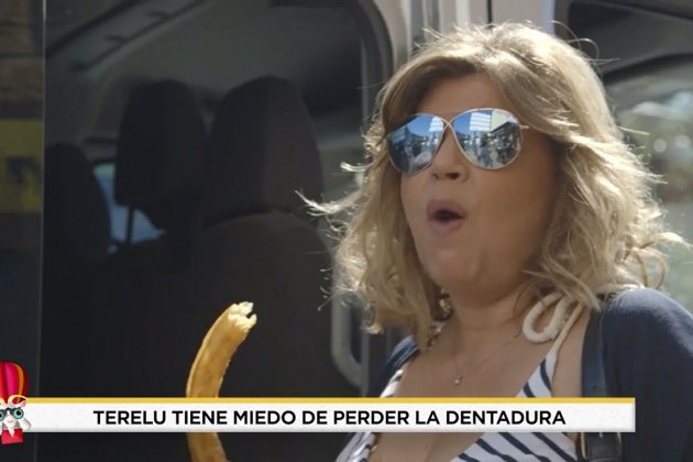 Terelu comiendo una porra Telecinco Terelu comiendo una porra Telecinco