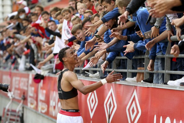 Hugo Ekitike Stade Reims celebracion / Foto: Europa Press Hugo Ekitike Stade Reims celebracion / Foto: Europa Press