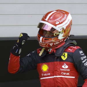 Charles Leclerc celebrando victoria GP Austria
