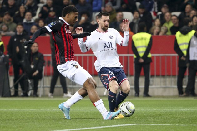 Leo Messi Jean Clair Todibo PSG Niza / Foto: Europa Press