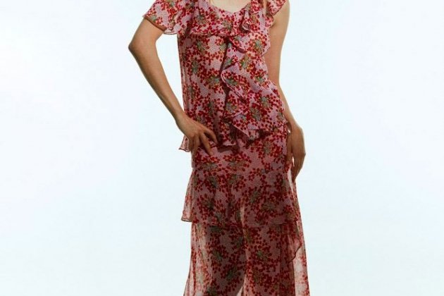 Vestido fluido con volantes1 Vestido fluido con volantes1