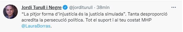 tuit Jordi Turull caso Borràs