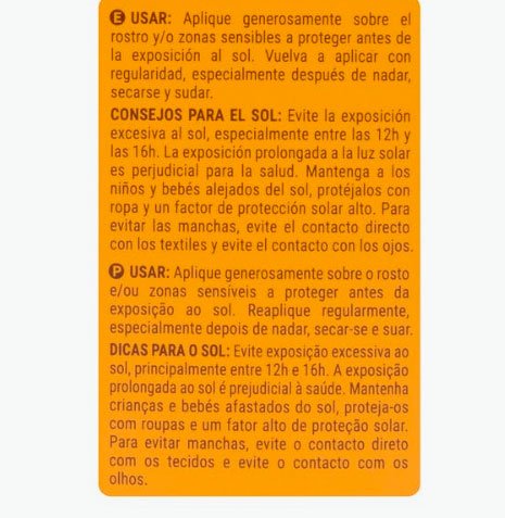 Stick protector solar facial & zonas sensibles de Deliplus FPS 50 resistente al agua