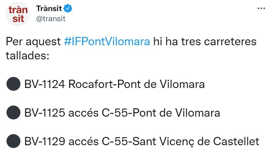 tuit transit carreteres tallades incendi forestal bages pont vilomara tuit transit carreteres tallades incendi forestal bages pont vilomara