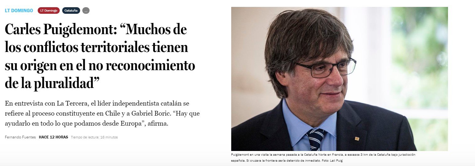 Puigdemont La Tercera