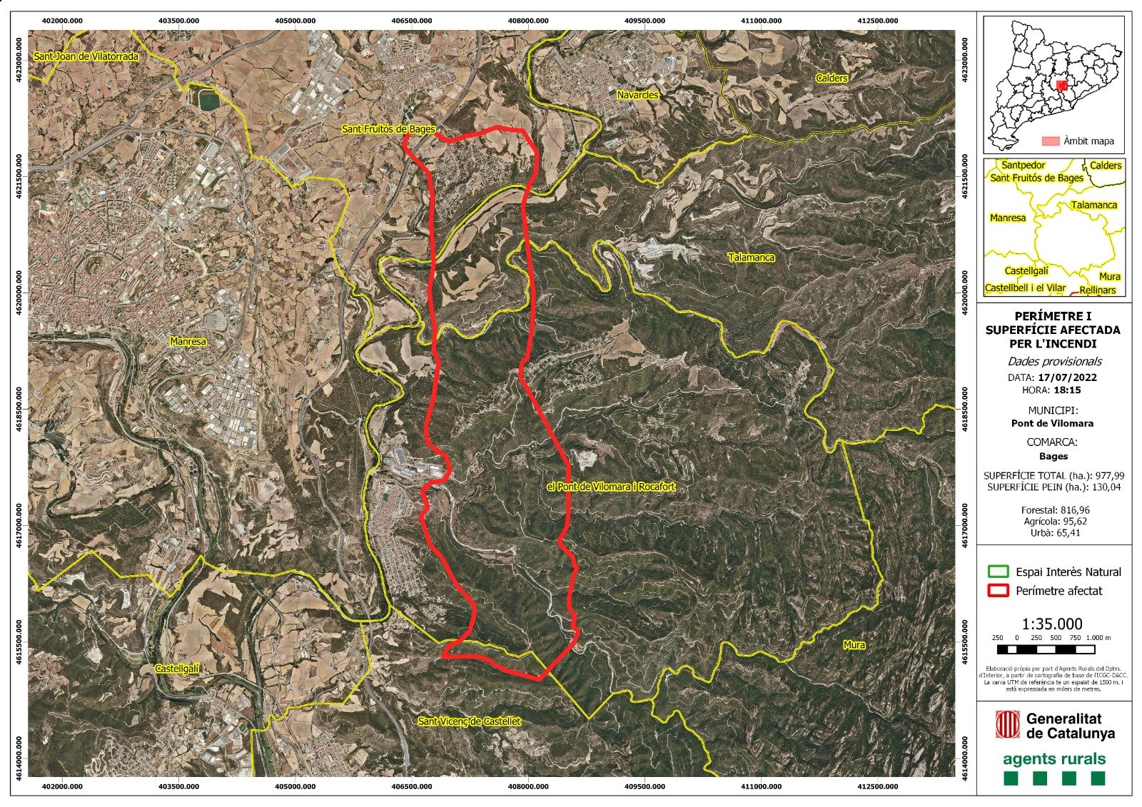 Zona afectada incendi 