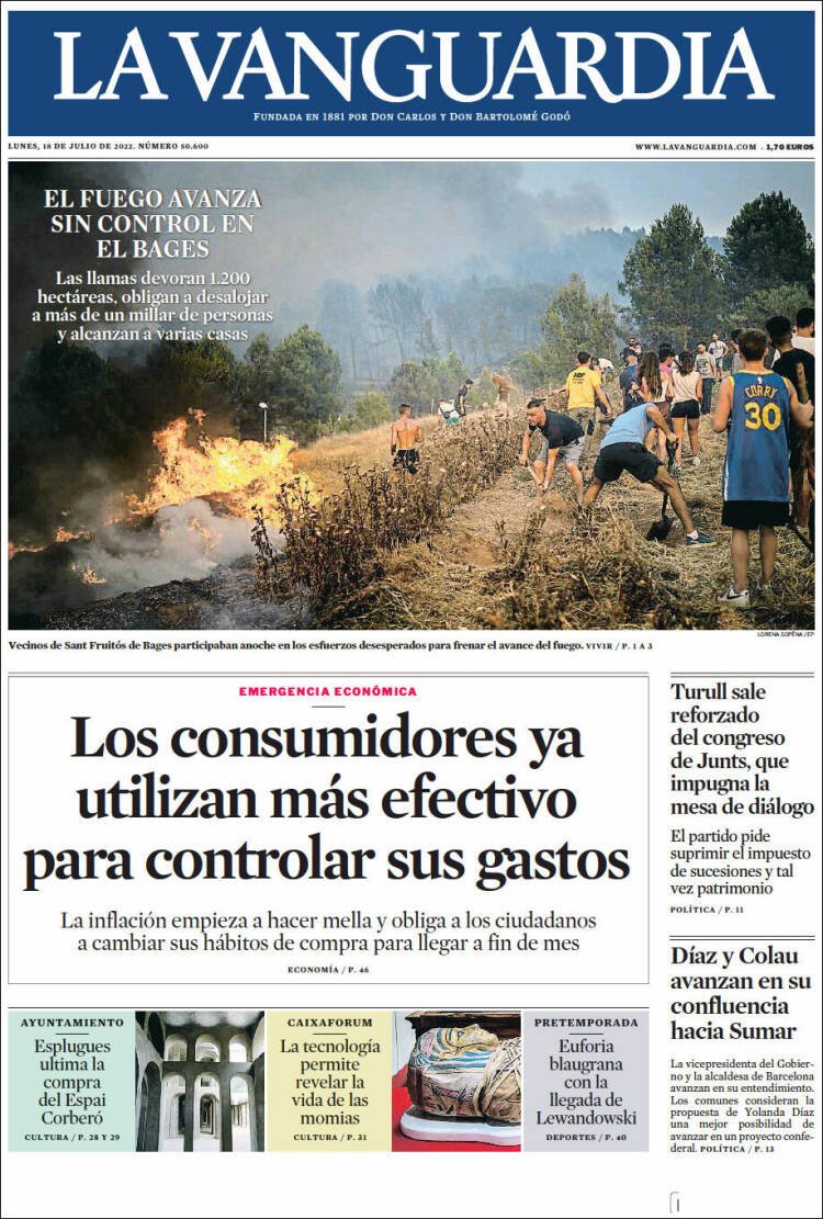portada la vanguardia portada la vanguardia