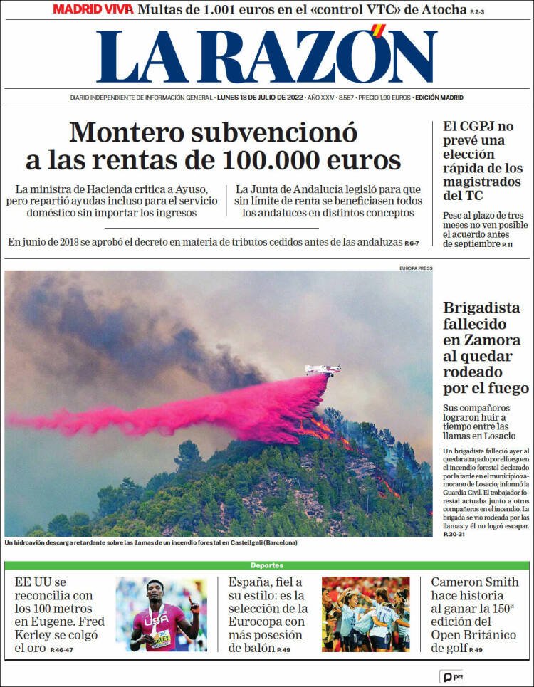 portada la razon portada la razon