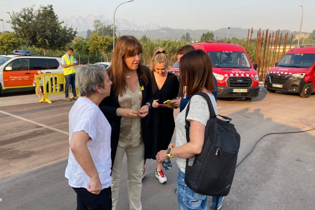 Laura Borras visita el incendio de Vilomara / Guillem RS Laura Borras visita el incendio de Vilomara / Guillem RS