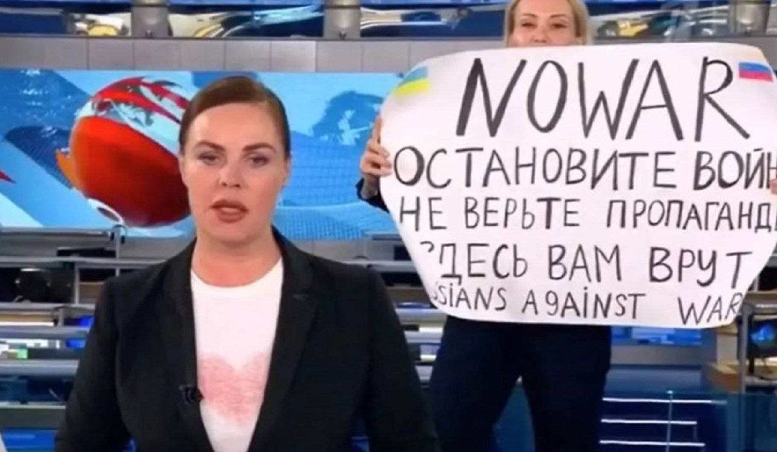 Detinguda el cap de setmana Marina Ovsiànnikova, la periodista russa que combat Putin
