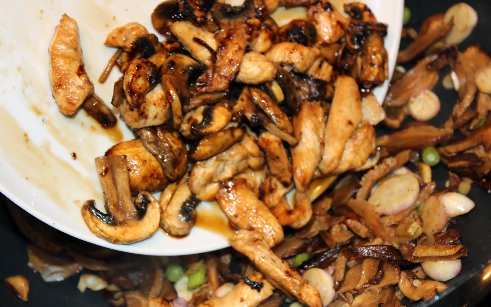 wok fideus soba pollastre shiitake pas34