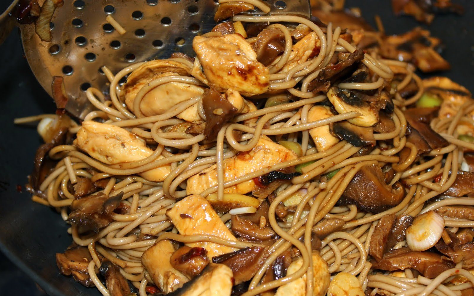 wok fideus soba pollastre shiitake pas38