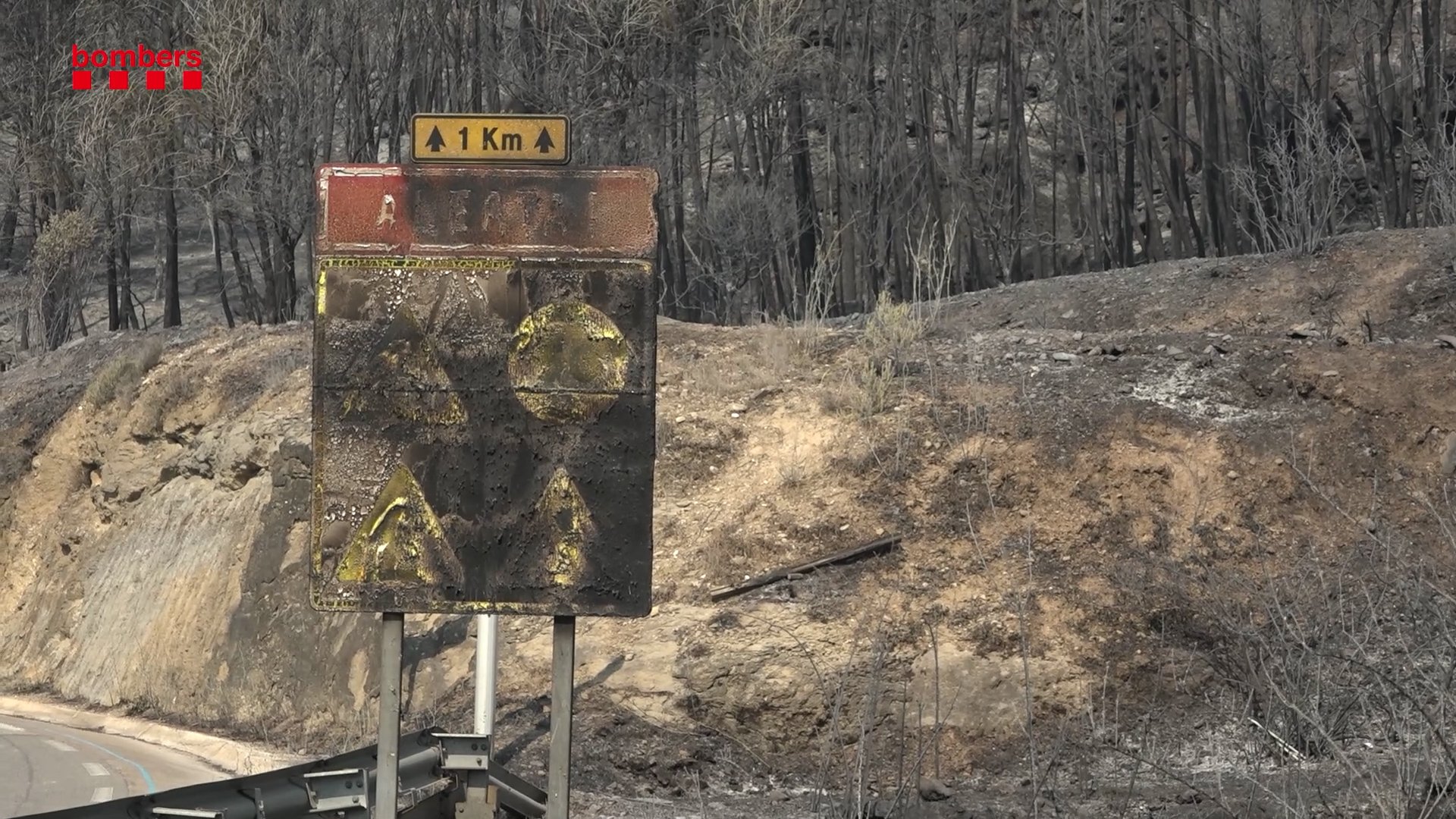 Incendi el Pont de Vilomara Foto: Bomberos Incendi el Pont de Vilomara Foto: Bomberos