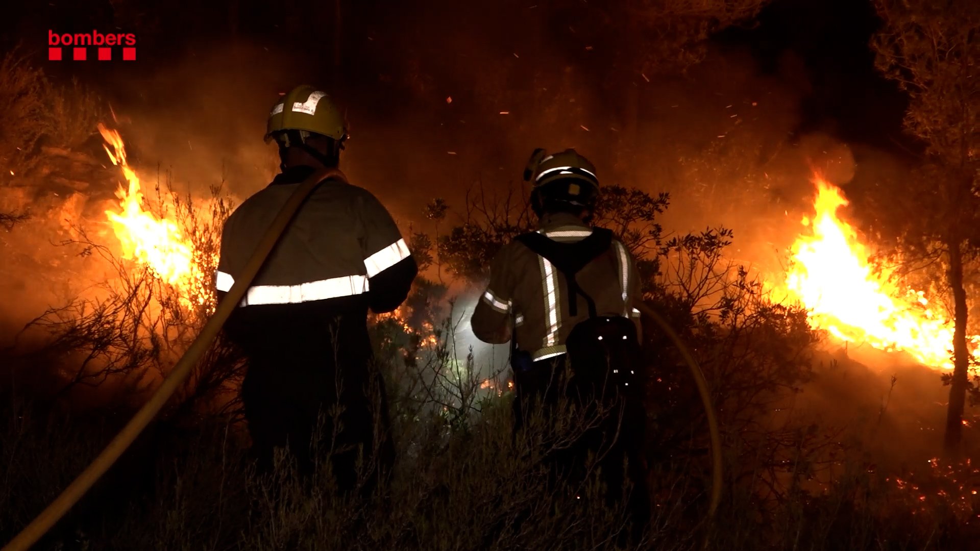 Incendi el Pont de Vilomara Foto: Bomberos Incendi el Pont de Vilomara Foto: Bomberos
