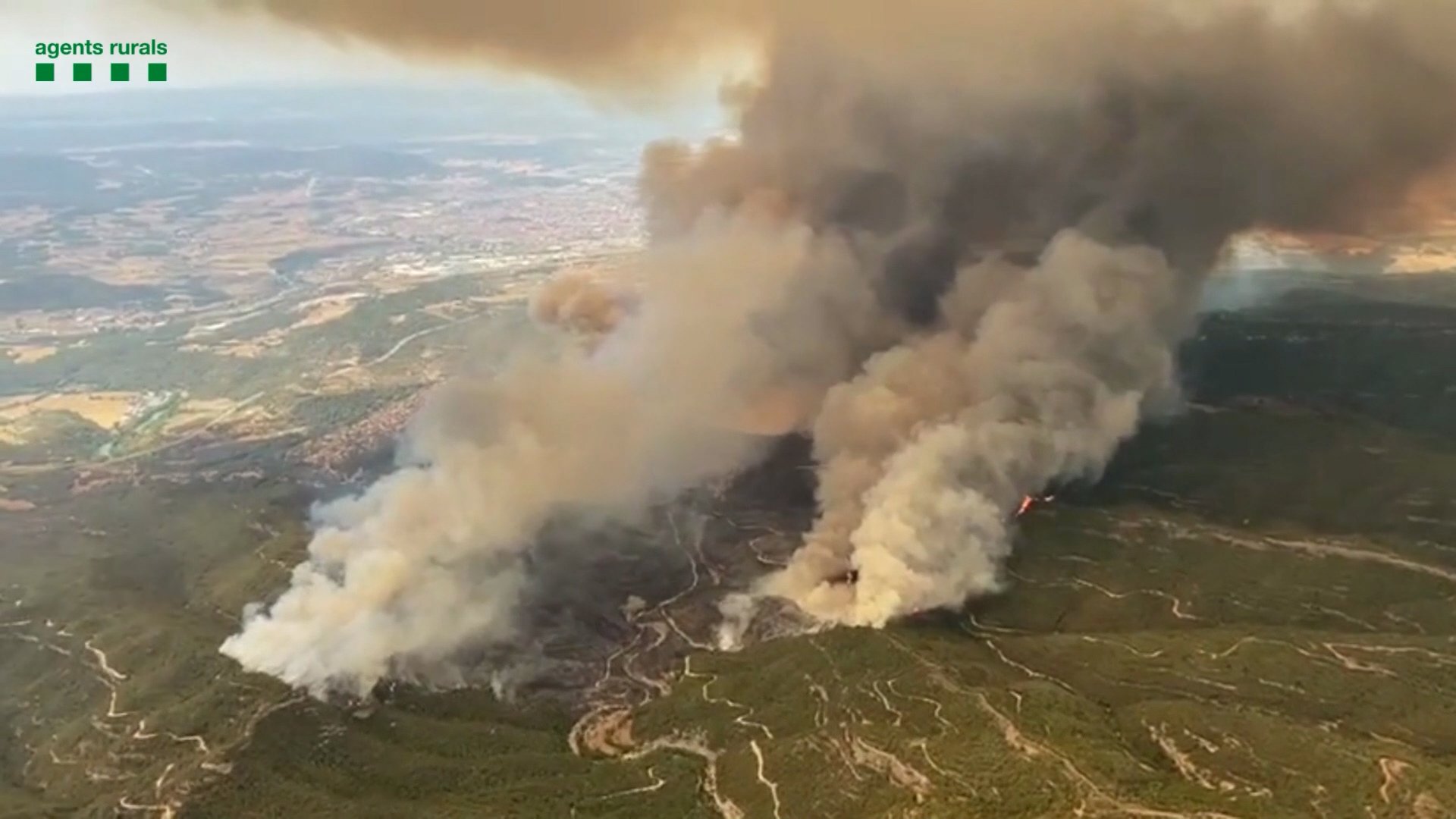 Incendi el Pont de Vilomara Foto: Agentes Rurales Incendi el Pont de Vilomara Foto: Agentes Rurales