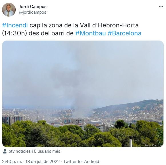 TUIT Incendio Barcelona TUIT Incendio Barcelona