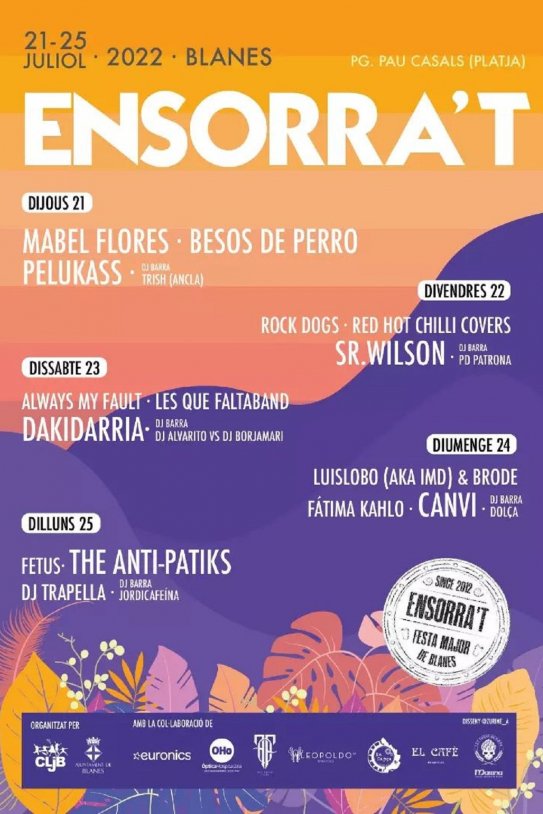 Festival Ensorrat Blanes 2022 programa Festival Ensorrat Blanes 2022 programa