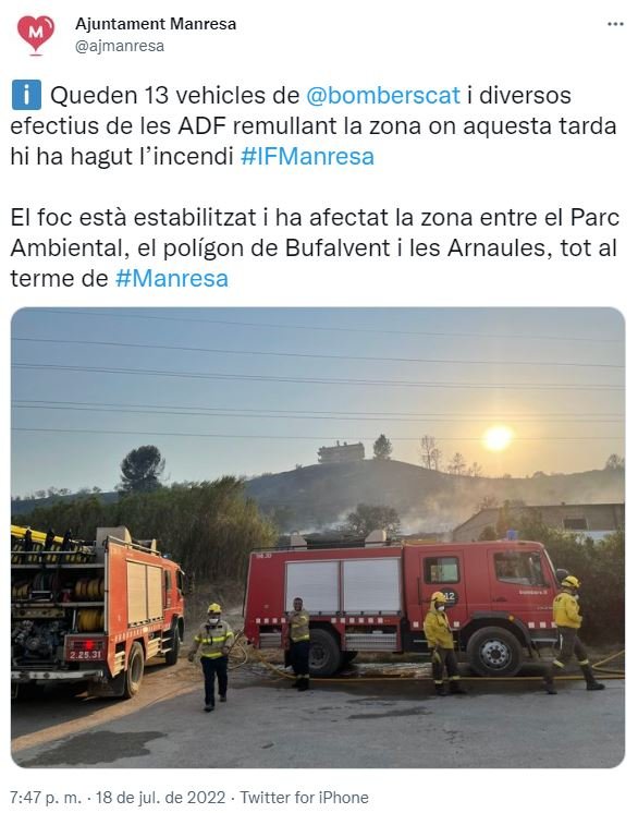 TUIT Ayuntamiento Manresa incendio TUIT Ayuntamiento Manresa incendio