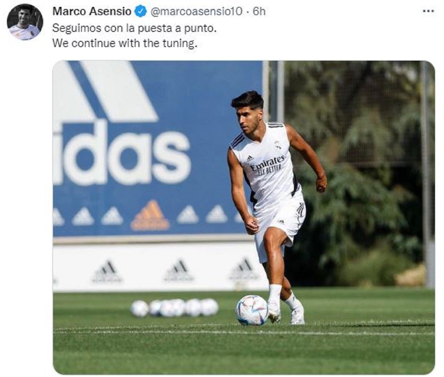 Marco Asensio Reial Madrid Foto: Twitter / @marcoasensio10