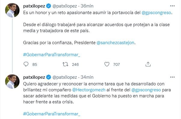 tuit patxi lopez portaveu PSOE