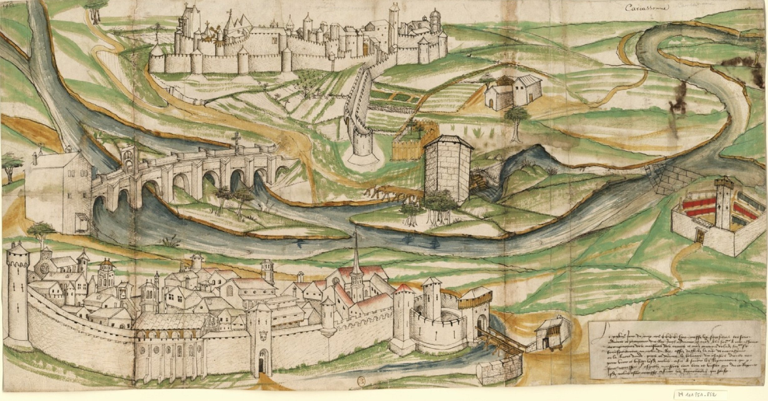 Carcasona construida santo luzcas ciudadela Bibliothèque Nationale de France Carcasona construida santo luzcas ciudadela Bibliothèque Nationale de France