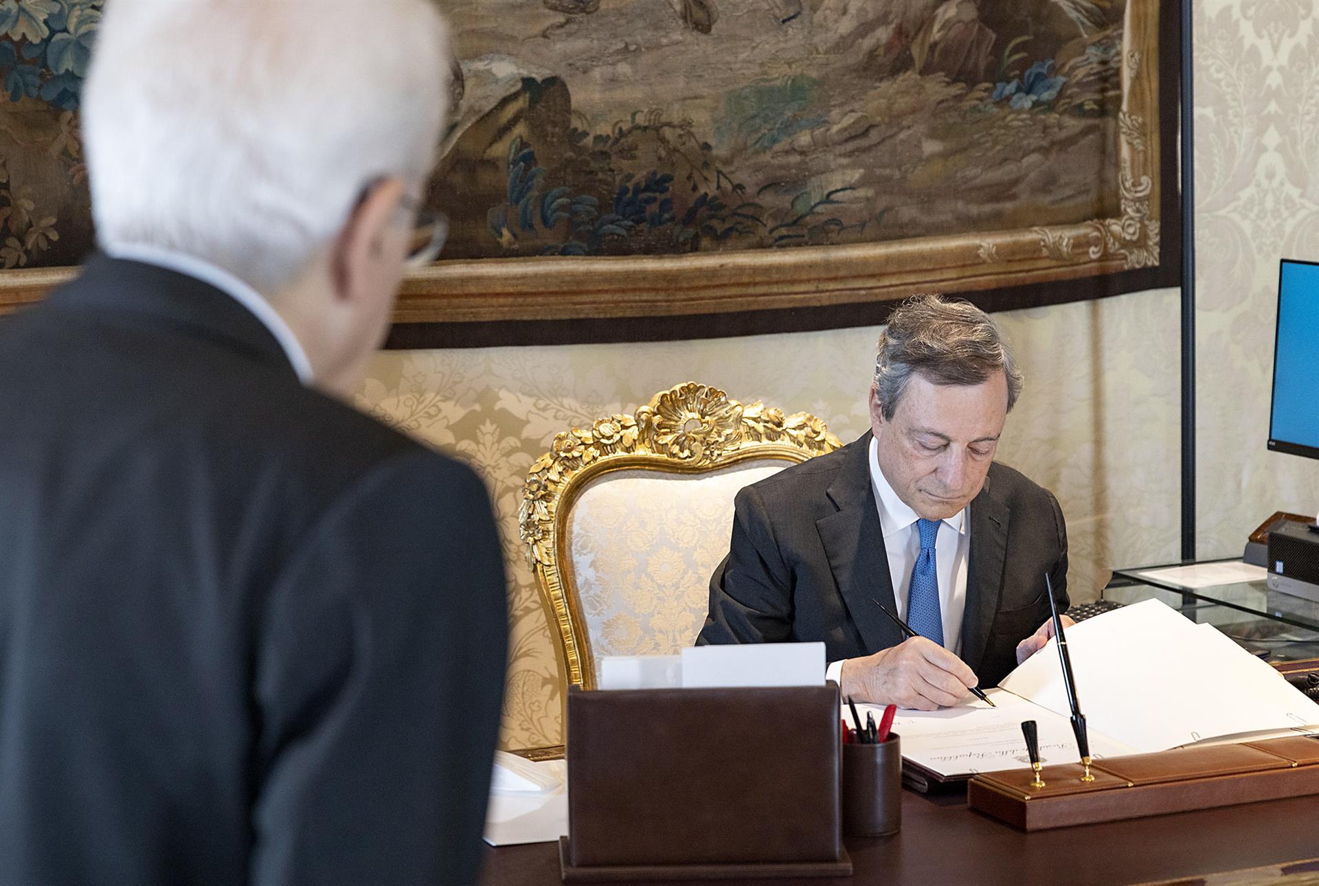 Dimissio Mario Draghi palau Quirinal Italia / Palau del Quirinal