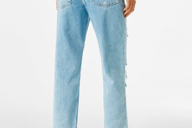 Jeans straight cropped rotos Jeans straight cropped rotos