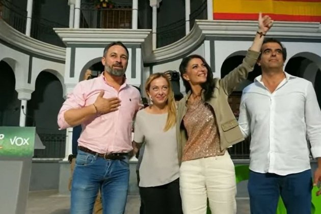 giorgia meloni abascal feixisme italia espanya Foto: Europa Press