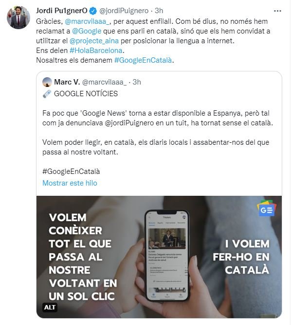 tuit Jordi Puignero google