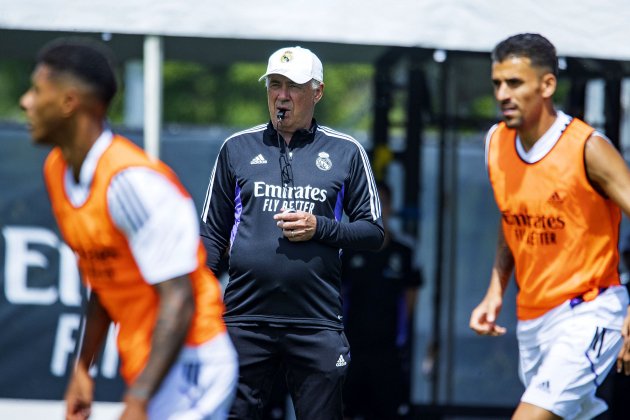 Carlo Ancelotti entrenament Reial Madrid / Foto: EFE