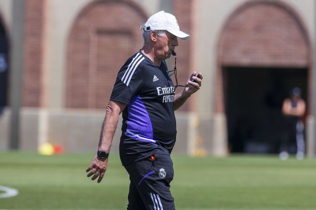 Carlo Ancelotti entrenament Reial Madrid / Foto: EFE