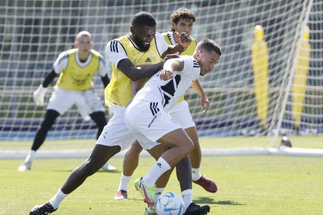 Antonio Rüdiger Eden Hazard entrenamiento Real Madrid / Foto: EFE Antonio Rüdiger Eden Hazard entrenamiento Real Madrid / Foto: EFE