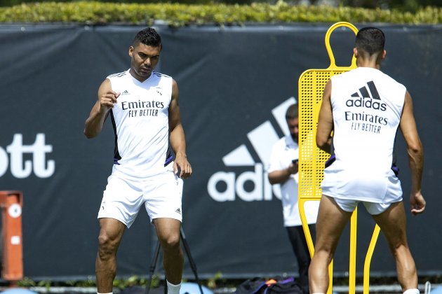 Carlos Casemiro entrenament Reial Madrid / Foto: EFE