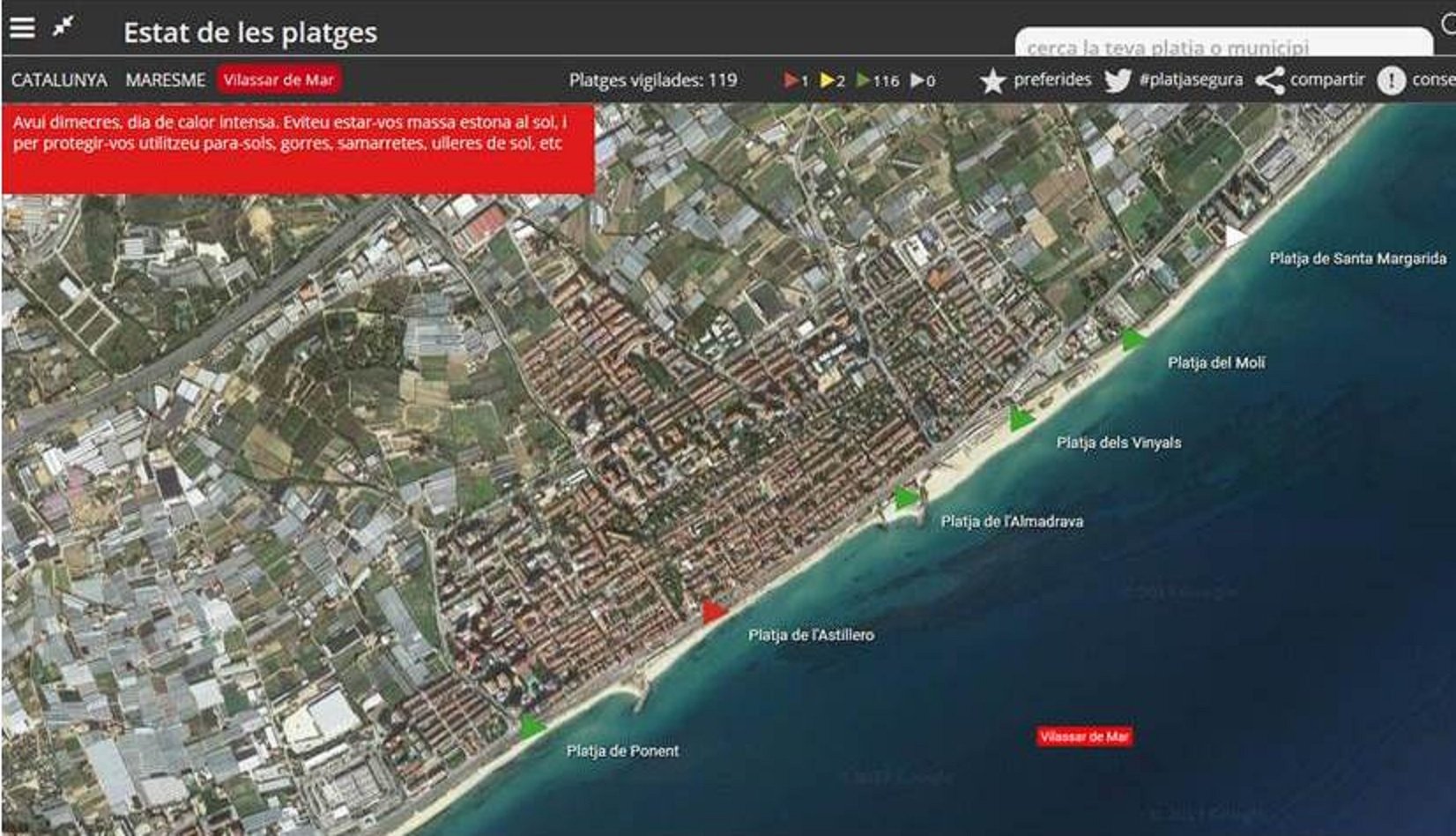 Se hunde un barco en Vilassar de Mar y provoca un escape de combustible