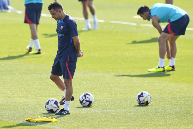 Xavi Hernández Barça entrenamiento / Foto: EFE
