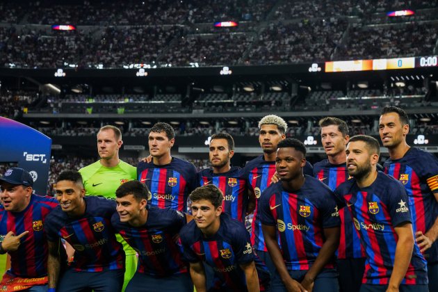 Equipo FC Barcelona Barca Real Madrid Las Vegas Amistoso 2022 / Foto: EFE