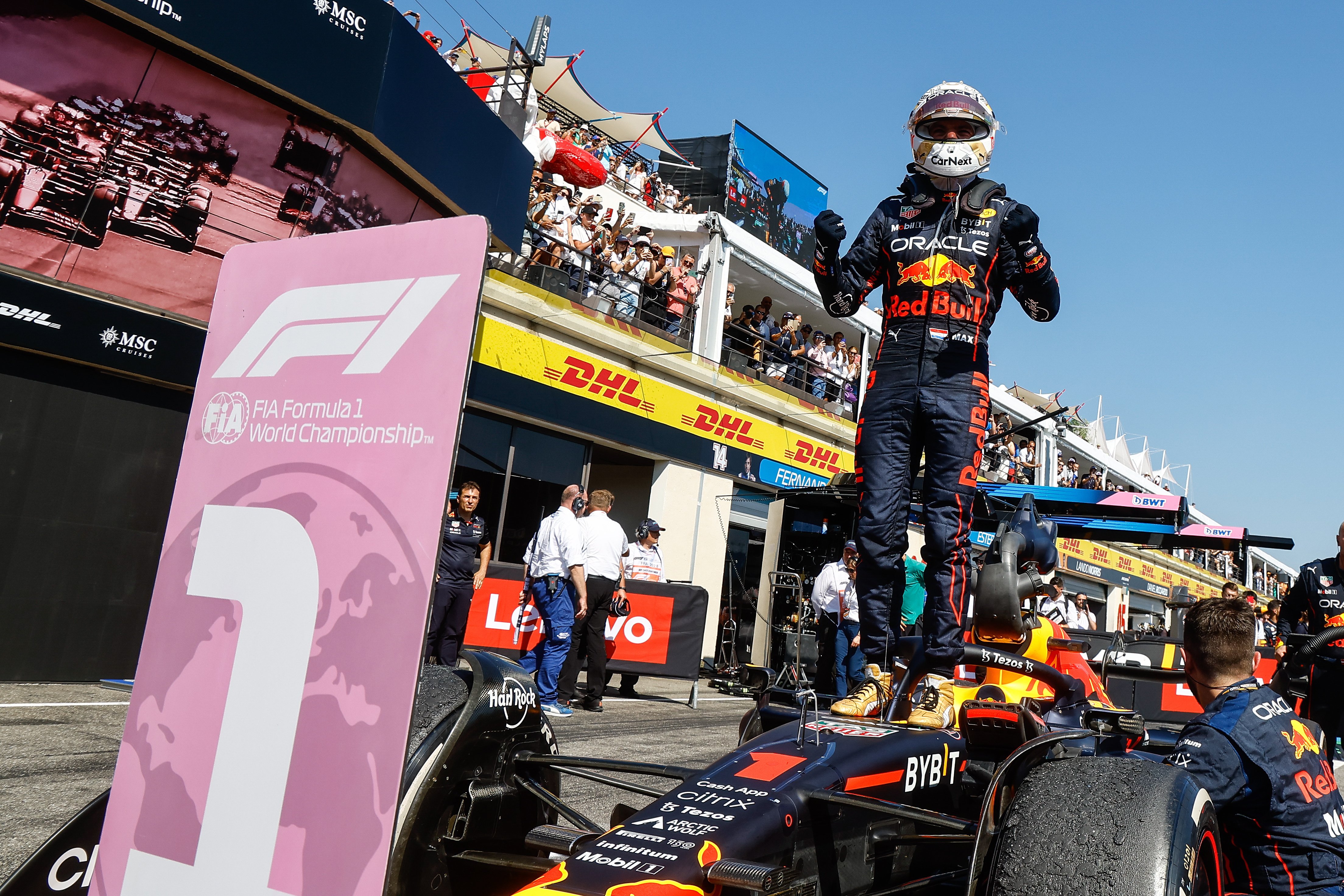 Golpe de efecto de Max Verstappen en el GP de Francia de Fórmula 1