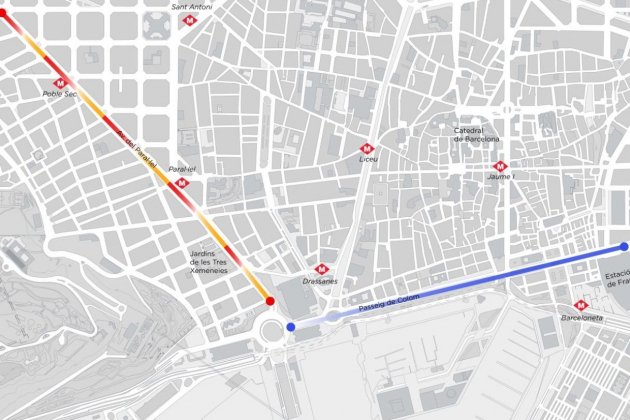 mapa recorregut manifestacio diada 2022 11 setembre